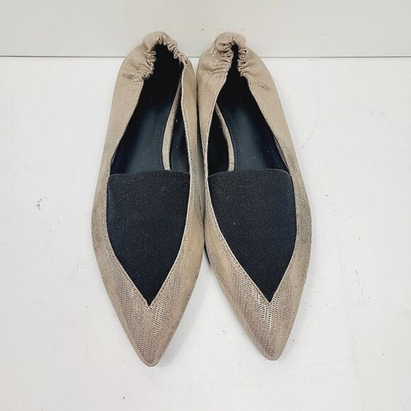 Mercedes Castillo Gold Ballerina Metallic Flats Size 8.5 - Picture 3 of 8